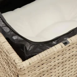 vidaXL - Tuinbank - Beige - Poly rattan