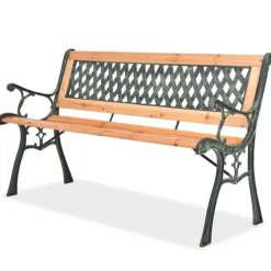 vidaXL - Tuinbank - Bruin - Hout - 122 cm