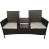 vidaXL - Tuinbank - Bruin - Poly rattan