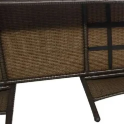 vidaXL - Tuinbank - Bruin - Poly rattan