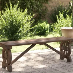 vidaXL - Tuinbank - Bruin - Hout - 115 cm