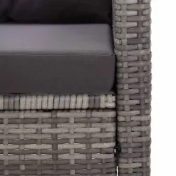 vidaXL - Tuinbank - Grijs - Poly rattan