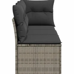 vidaXL - Tuinbank - Grijs - Poly rattan