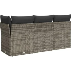 vidaXL - Tuinbank - Grijs - Poly rattan