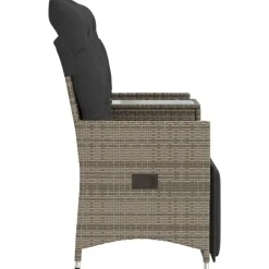 vidaXL - Tuinbank - Grijs - Poly rattan