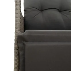 vidaXL - Tuinbank - Grijs - Poly rattan