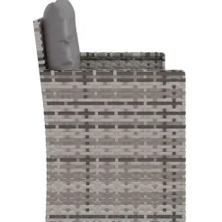 vidaXL - Tuinbank - Grijs - Poly rattan - 105 cm - Met Antraciet kussens