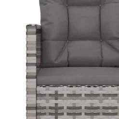 vidaXL - Tuinbank - Grijs - Poly rattan - 105 cm - Met Antraciet kussens