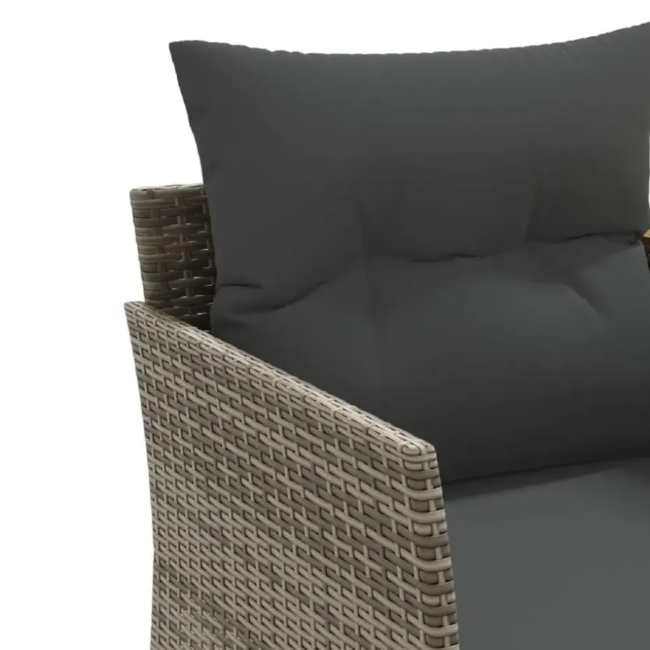 vidaXL - Tuinbank - Grijs - Poly rattan