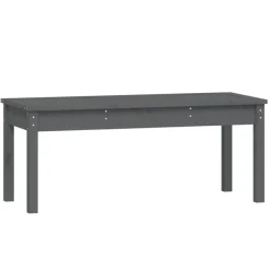vidaXL - Tuinbank - Grijs - Massief grenenhout - 109x44x45 cm