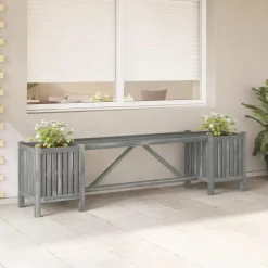 vidaXL - Tuinbank - Grijs - Acaciahout - 150 x 30 x 40 cm