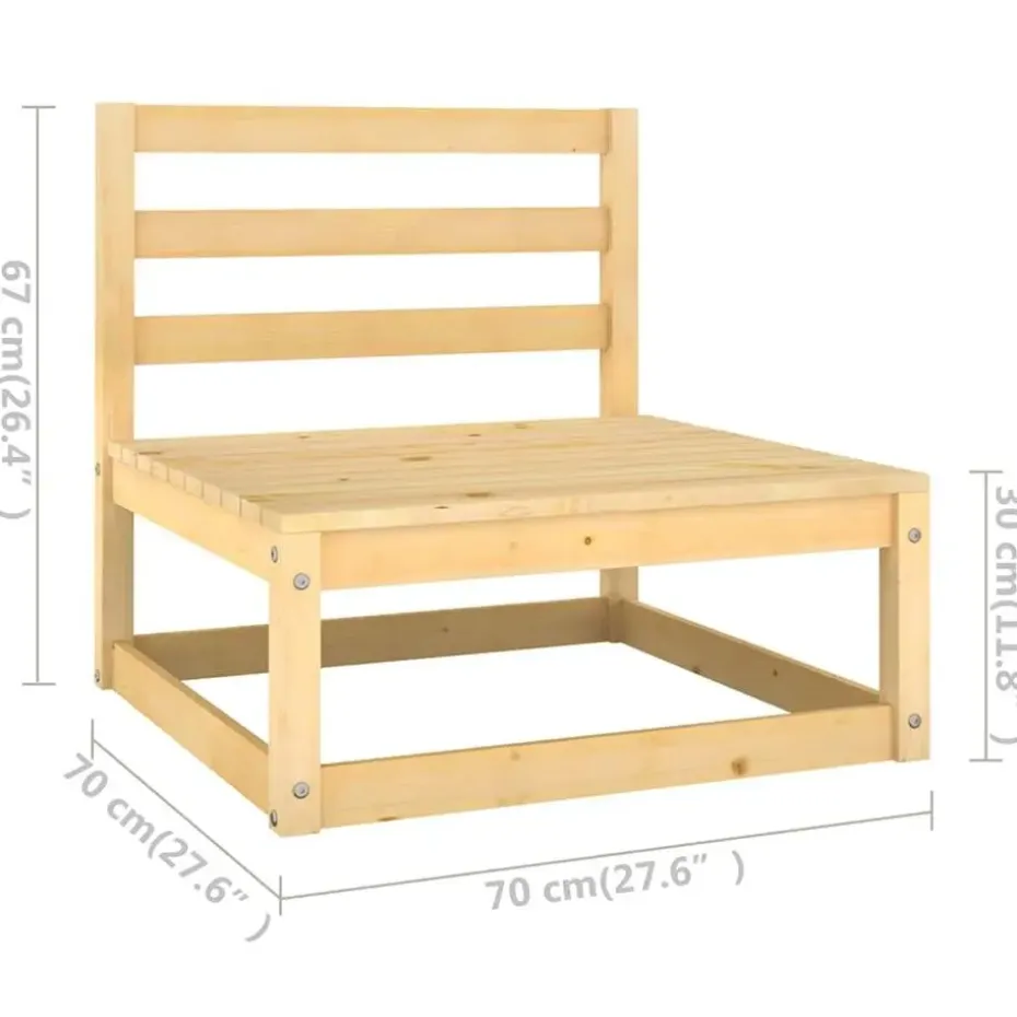 vidaXL - Tuinbank - Grijs - Grenenhout