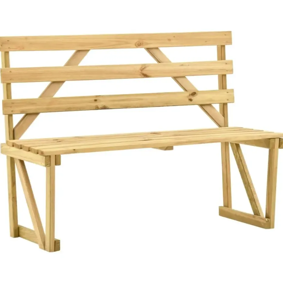 vidaXL - Tuinbank - Groen - Geïmpregneerd grenenhout - 120 cm