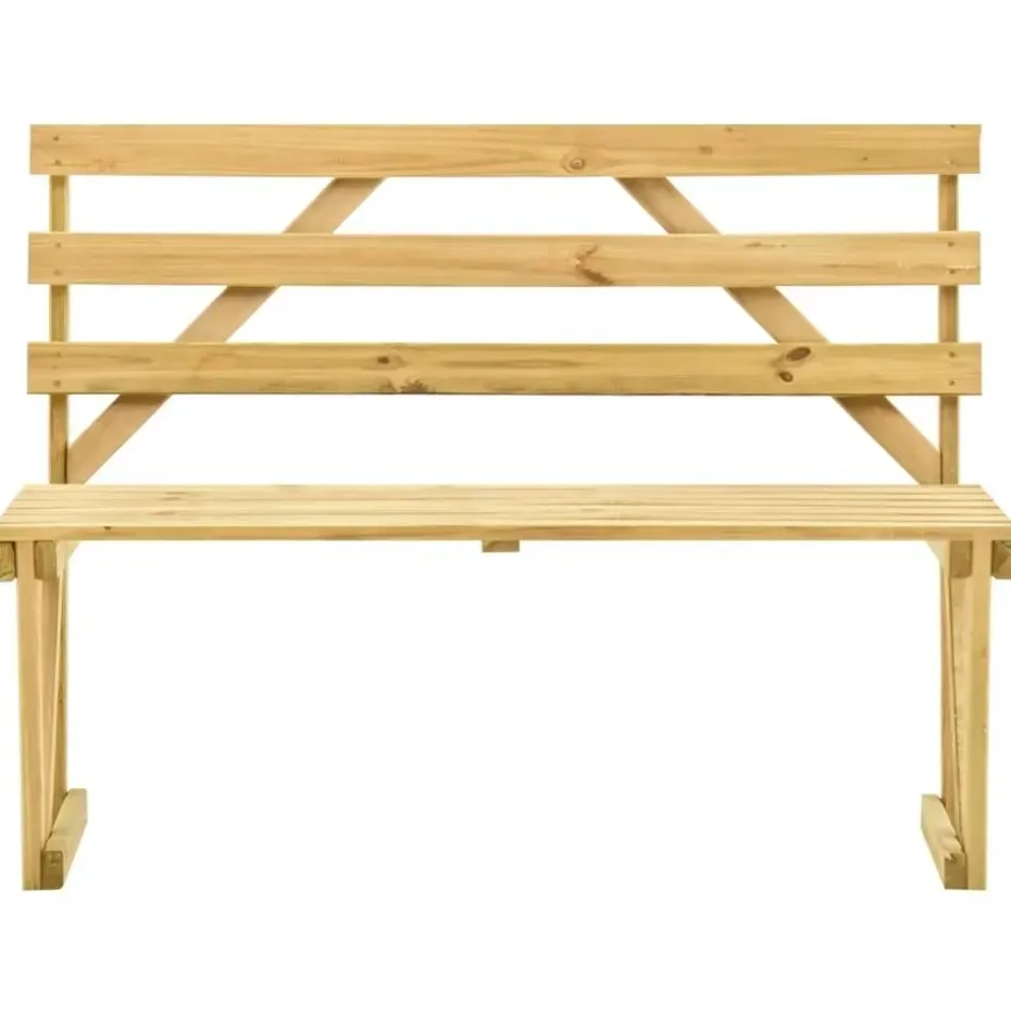 vidaXL - Tuinbank - Groen - Geïmpregneerd grenenhout - 120 cm