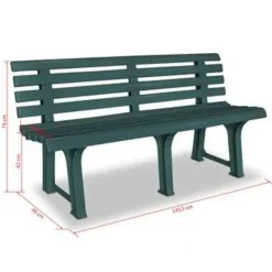 vidaXL - Tuinbank - Groen - Kunststof