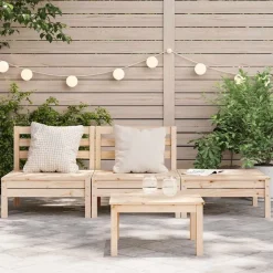 vidaXL - Tuinbank - Natuurlijk grenenhout - Grenenhout