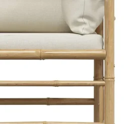 vidaXL - Tuinbank - Wit - Bamboe