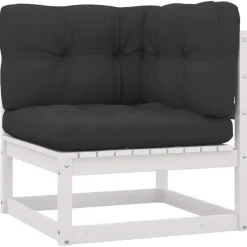 vidaXL - Tuinbank - Wit - Grenenhout