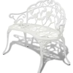vidaXL - Tuinbank - Wit - Metaal