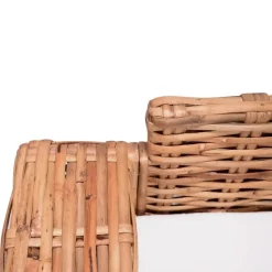 vidaXL - Tuinbank - Wit - Rattan