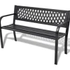 vidaXL - Tuinbank - Zwart - Metaal