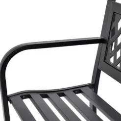 vidaXL - Tuinbank - Zwart - Metaal