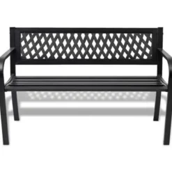 vidaXL - Tuinbank - Zwart - Metaal
