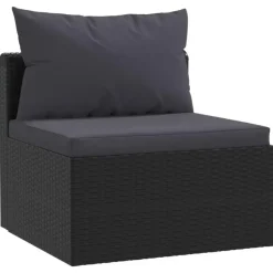 vidaXL - Tuinbank - Zwart - Poly rattan