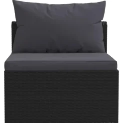 vidaXL - Tuinbank - Zwart - Poly rattan