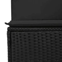 vidaXL - Tuinbank - Zwart - Poly rattan