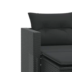 vidaXL - Tuinbank - Zwart - Poly rattan