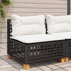 vidaXL - Tuinbank - Zwart - Poly rattan