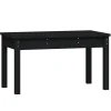 vidaXL - Tuinbank - Zwart - Massief grenenhout - 80x44x45 cm