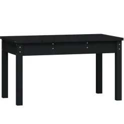vidaXL - Tuinbank - Zwart - Massief grenenhout - 80x44x45 cm