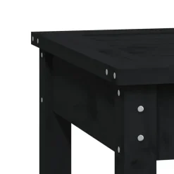 vidaXL - Tuinbank - Zwart - Massief grenenhout - 80x44x45 cm