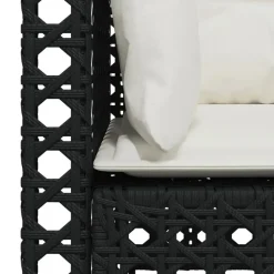 vidaXL - Tuinbank - Zwart - Poly rattan - 3 stuks