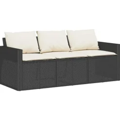vidaXL - Tuinbank - Zwart - Poly rattan