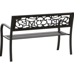 vidaXL - Tuinbank - Zwart - Staal - 125 cm