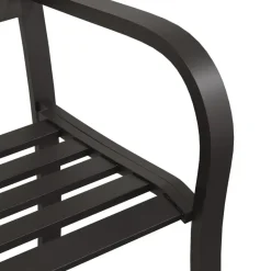 vidaXL - Tuinbank - Zwart - Staal - 125 cm
