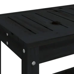 vidaXL - Tuinbank - Zwart - Grenenhout - 82.5 x 35 x 45 cm