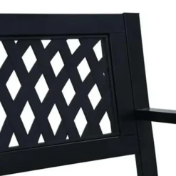 vidaXL - Tuinbank - Zwart - Metaal - 125 cm