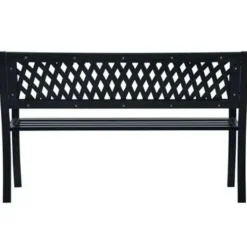 vidaXL - Tuinbank - Zwart - Metaal - 125 cm