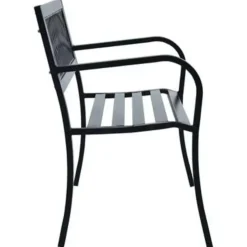 vidaXL - Tuinbank - Zwart - Metaal - 125 cm