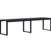 vidaXL - Tuinbank - Zwart - PS-plaat - 180 cm