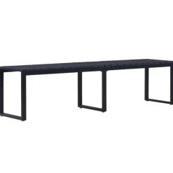 vidaXL - Tuinbank - Zwart - PS-plaat - 180 cm