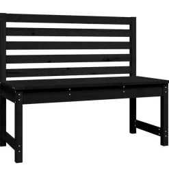 vidaXL - Tuinbank - Zwart - Grenenhout - 109 cm