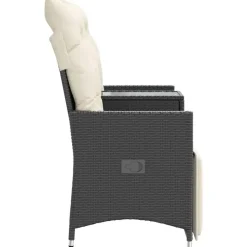 vidaXL - Tuinbank - Zwart - Poly rattan