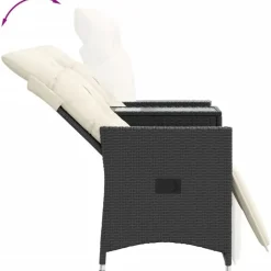 vidaXL - Tuinbank - Zwart - Poly rattan