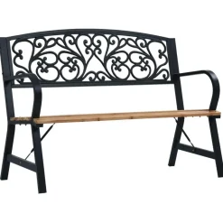 vidaXL - Tuinbank - Zwart - Hout