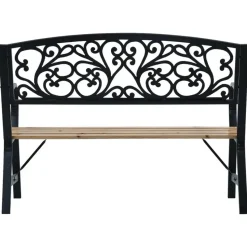 vidaXL - Tuinbank - Zwart - Hout